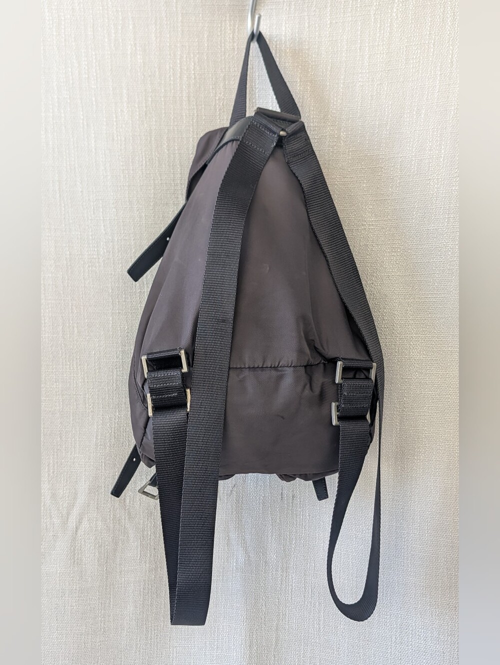 Prada Slate Nylon Drawstring Mini Backpack - Picture 2 of 8